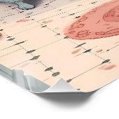 Schattigee Retro Katten en Kittens in het Bad Perfect Poster (Hoek)