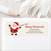 Schattigee Retro Kerstman Retour Adreslabel Etiket (Insitu)