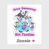Schattigee retro-Kittens - groei democratie niet f Sticker (Vel)
