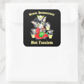 Schattigee retro-Kittens - groei democratie niet f Vierkante Sticker (Tas)