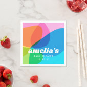 Schattigee Retro Kleurrijke Abstracte Aangepaste B Servet (Insitu)