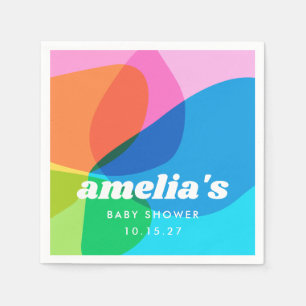 Schattigee Retro Kleurrijke Abstracte Aangepaste B Servet