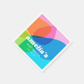 Schattigee Retro Kleurrijke Abstracte Aangepaste B Servet (Hoek)