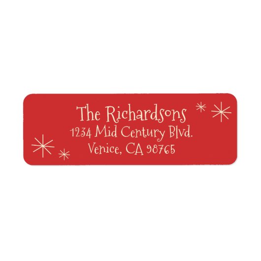 Schattigee Retro  Nostalgische Kerst Etiket (Voorkant)