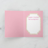 Schattigee retro Paashaas chick voeg bericht toe Feestdagen Kaart (Binnen)