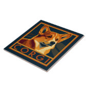 Schattigee Retro Pembroke Welsh Corgi Tegeltje (Zijkant)