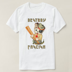 Schattigee Retro Puppy - Vernietig Fascisme T-shirt