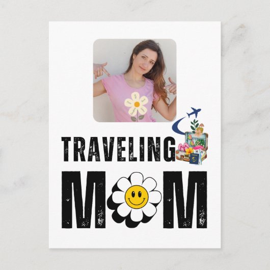 Schattigee retro "reizende moeder", leuke reizen, briefkaart (Voorkant)