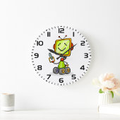 Schattigee Retro Robot Cartoon Fun AI Tech Digital Grote Klok