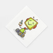 Schattigee Retro Robot Cartoon Fun AI Tech Digital Servet (Hoek)
