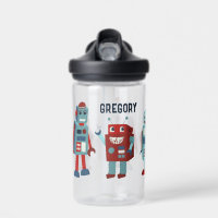 Schattigee retro-robots gepersonaliseerde sci-fi