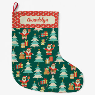 Schattigee Retro Santa Kerstkous Grote Kerstsok