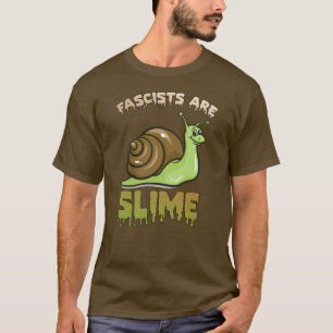 Schattigee retro slak - fascisten zijn slijm t-shirt