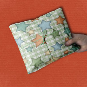 Schattigee Retro Stars voor Baby Tissuepapier