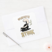 Schattigee retro stinkdier - fascisten stinken vierkante sticker (Envelop)