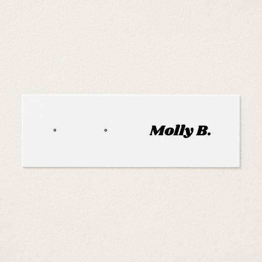 Schattigee Retro Stud Oorbel Sieraden Display Kaar Mini Visitekaartjes (Voorkant)