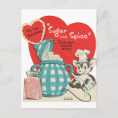 Schattigee retro  Sugar Spice Valentijn Briefkaart (Voorkant)
