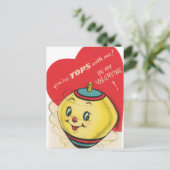 Schattigee retro top Valentijn Feestdagenkaart (Staand voorkant)
