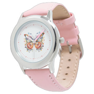 Schattigee retro vlinder horloge