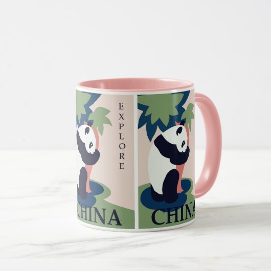 Schattigee reuzenpanda Beer China Reizen Mok (Voorkant rechts)