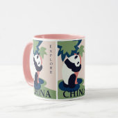 Schattigee reuzenpanda Beer China Reizen Mok (Voorkant links)