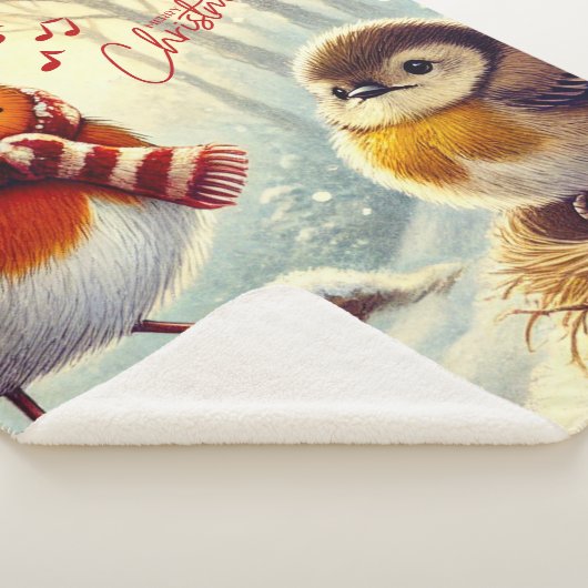 Schattigee Robins, Frozen Christmas Sherpa Deken (3/4)