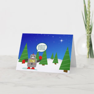 Schattigee Robot Christmas Kaart