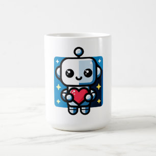 Schattigee Robot Holding Heart - Schattige liefde Koffiemok