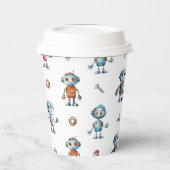 Schattigee Robot Kinder Papieren Bekers (Links)