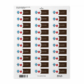 Schattigee Robot Thema Bruiloft Etiket (Full Sheet)