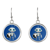 Schattigee Robot Voetballer Blauw