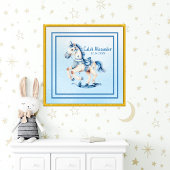 Schattigee Rocking Horse Nursery Wall Art Poster