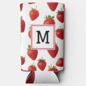 Schattigee Rode Aardbei Vers Fruit Fun Monogrammed (Voorkant)