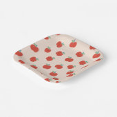 Schattigee rode appel papieren bordje (Gebogen)