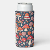 Schattigee rode bloemenpaddenstoelen in groen deco (Seltzer Achterkant)