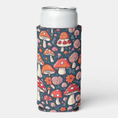 Schattigee rode bloemenpaddenstoelen in groen deco (Seltzer Voorkant)