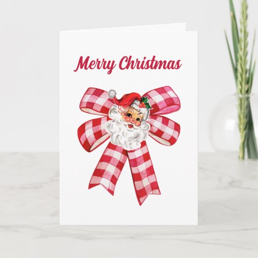 Schattigee rode boog & Sinterklaas, Eenvoudige Fot Kaart (Voorkant)