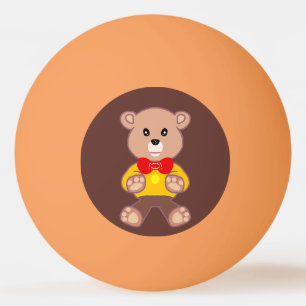 Schattigee Rode Bowtie Beige Teddy Bear Brown Pingpongballen