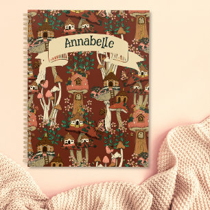 Schattigee Rode Cottage kern Floral Mushroom Print Planner