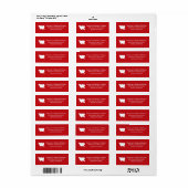 Schattigee rode Cupido Harten Moderne Valentijnsda Etiket (Full Sheet)