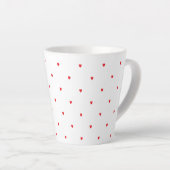 Schattigee rode doedel harten wit classy elegant 2 latte mok (Rechterhoek)