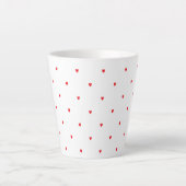 Schattigee rode doedel harten wit classy elegant 2 latte mok (Voorkant)
