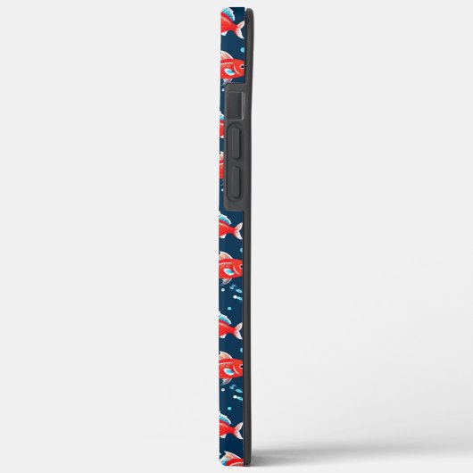 Schattigee rode en witte vis Case-Mate iPhone case (Achterkant / Links)