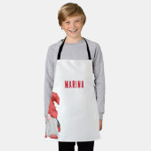 Schattigee Rode Gnoom Illustratie Custom Schort (Gedragen)