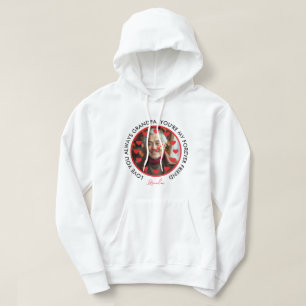 Schattigee Rode Harten Klok Liefde Grootouders Fot Hoodie