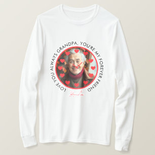 Schattigee Rode Harten Klok Liefde Grootouders Fot T-shirt