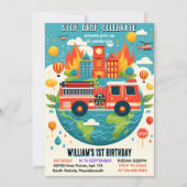 Schattigee Rode Hete Vrachtwagenmotorveiligheid 1e Kaart (Voorkant)