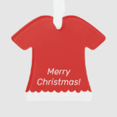 Schattigee rode jurk Ornament voor baby's eerste k (voorkant)