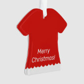 Schattigee rode jurk Ornament voor baby's eerste k (voorkant)