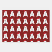 Schattigee Rode Kerst Polar Beer Santa Hat Kinder Inpakpapier Vel (Voorkant)